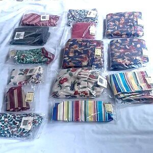 Mixed Lot of 14 Longaberger Basket Fabric Liner Liners Various Sizes Colors New